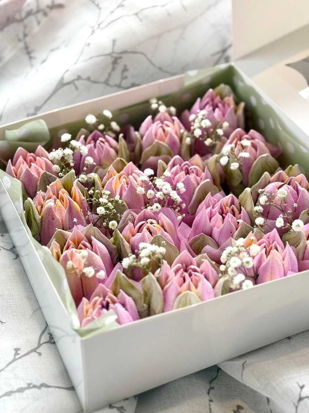 Marshmallow flower arrangement