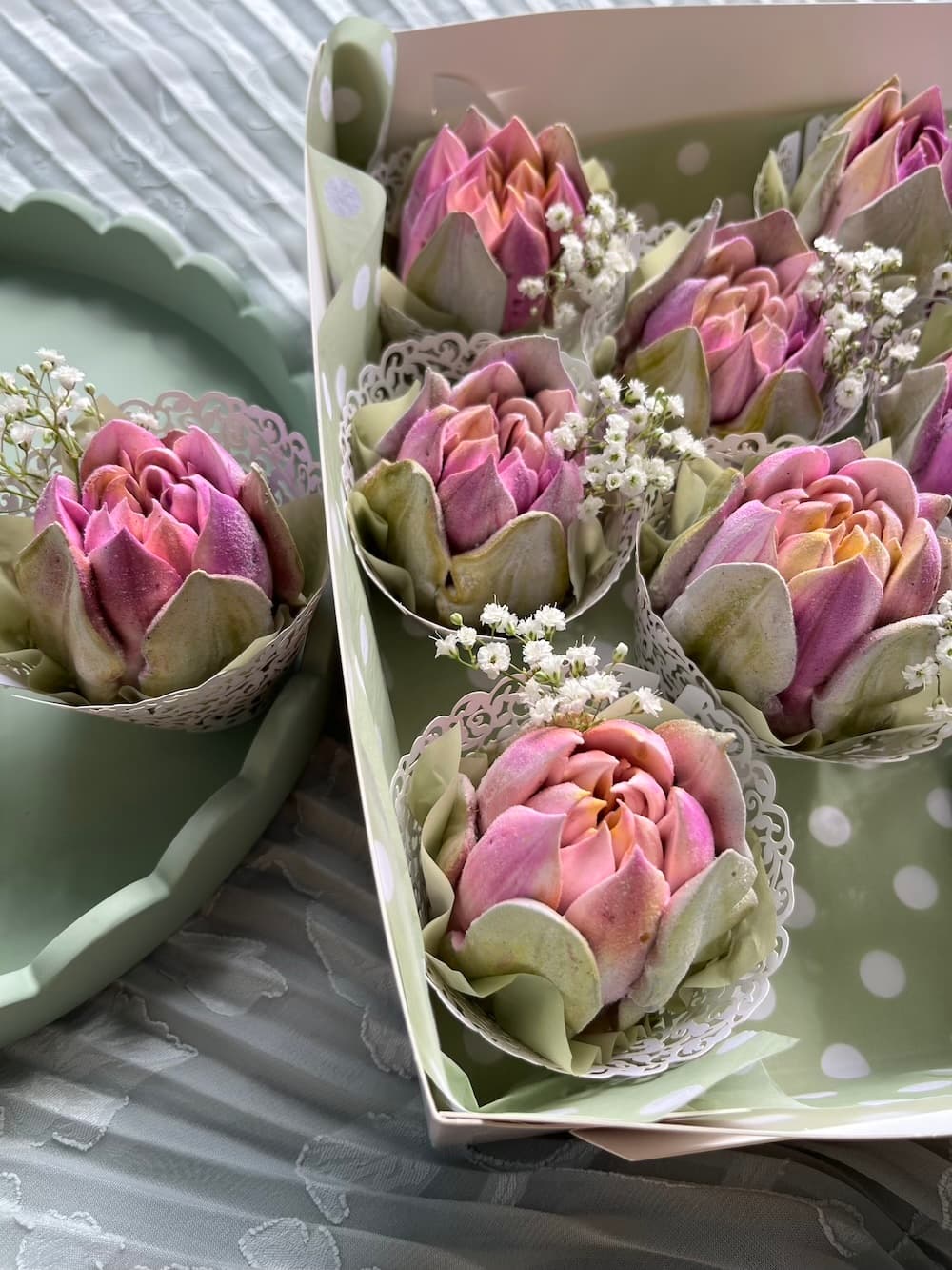 Marshmallow flower arrangement