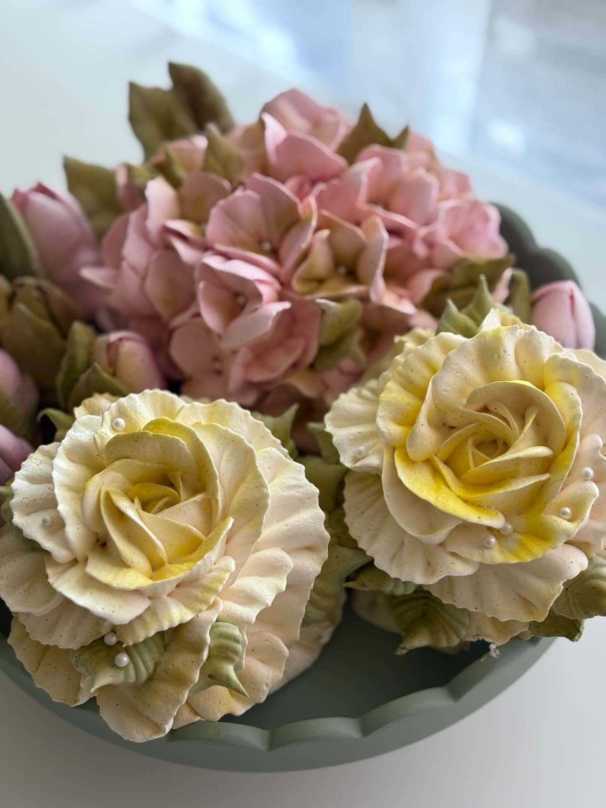 Marshmallow flower arrangement