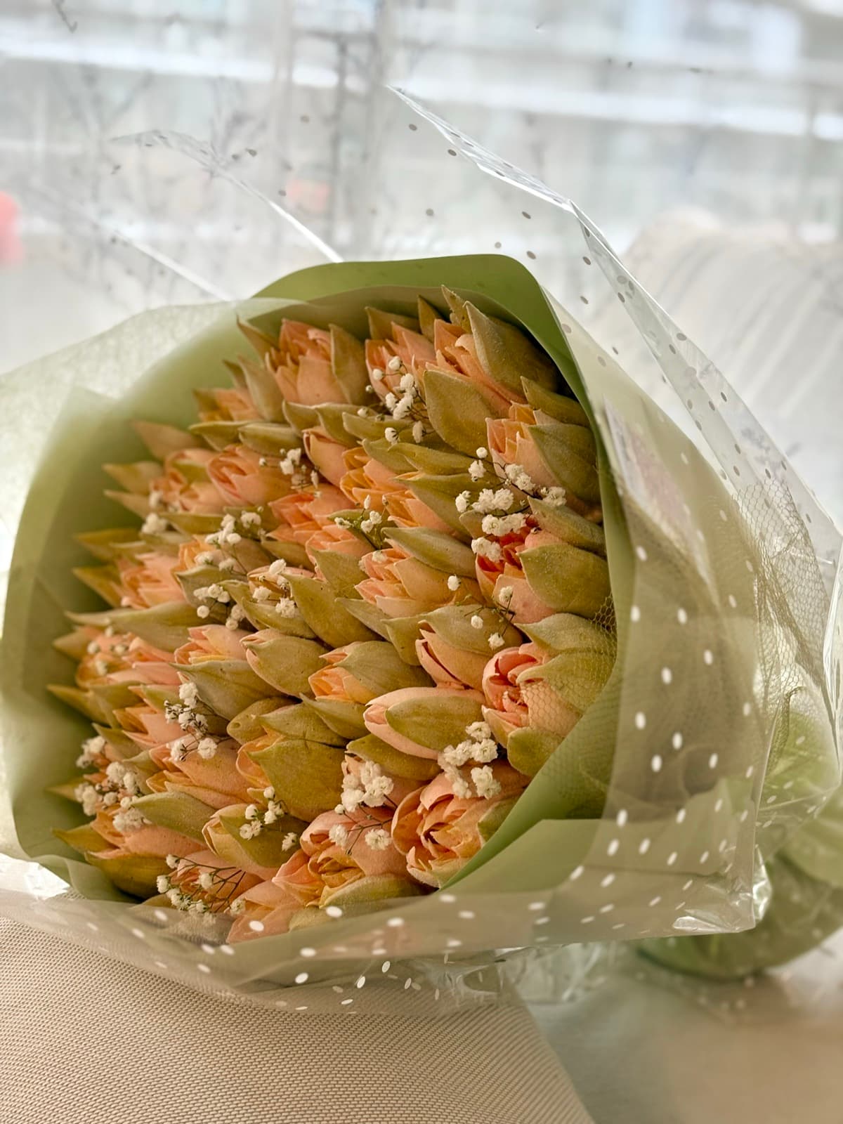 Marshmallow flower arrangement