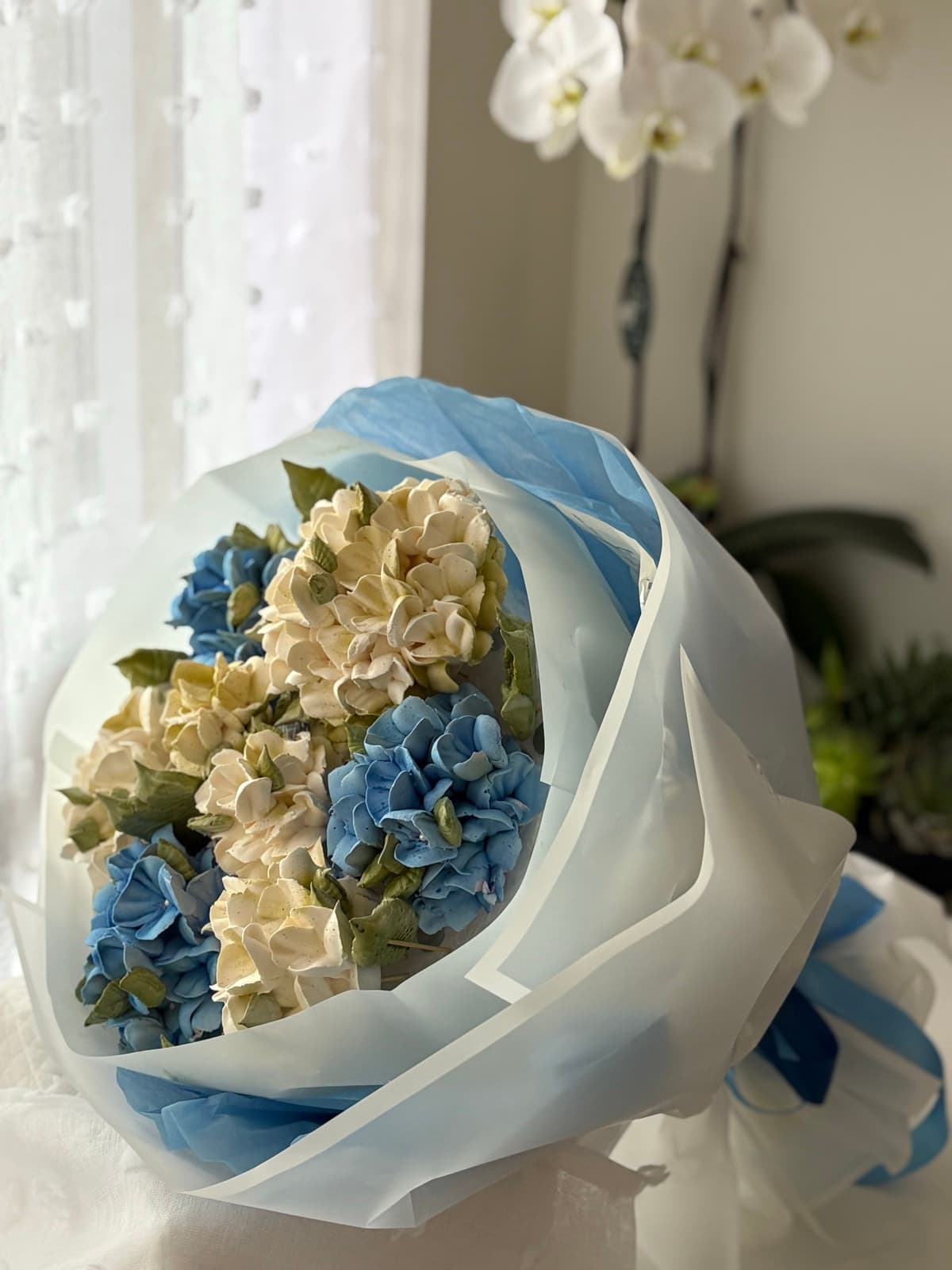 Marshmallow flower arrangement