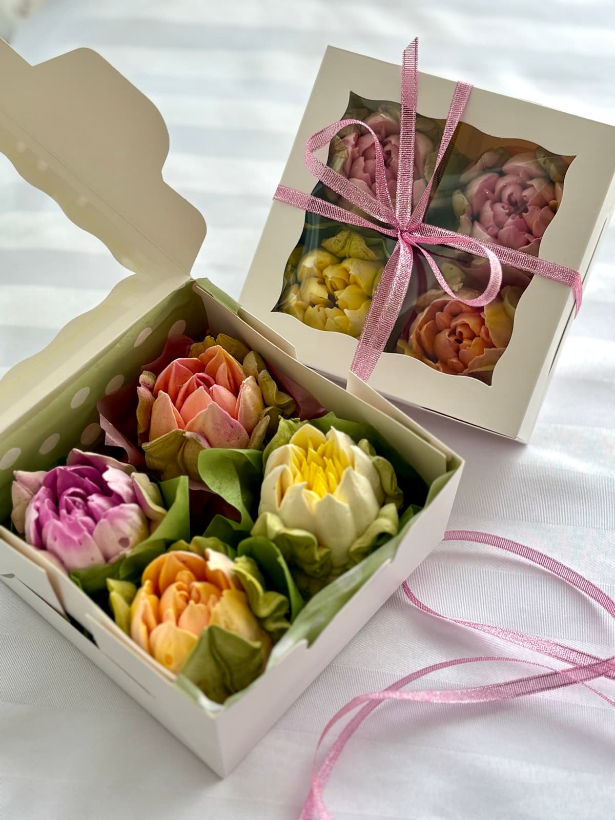 Marshmallow flower arrangement