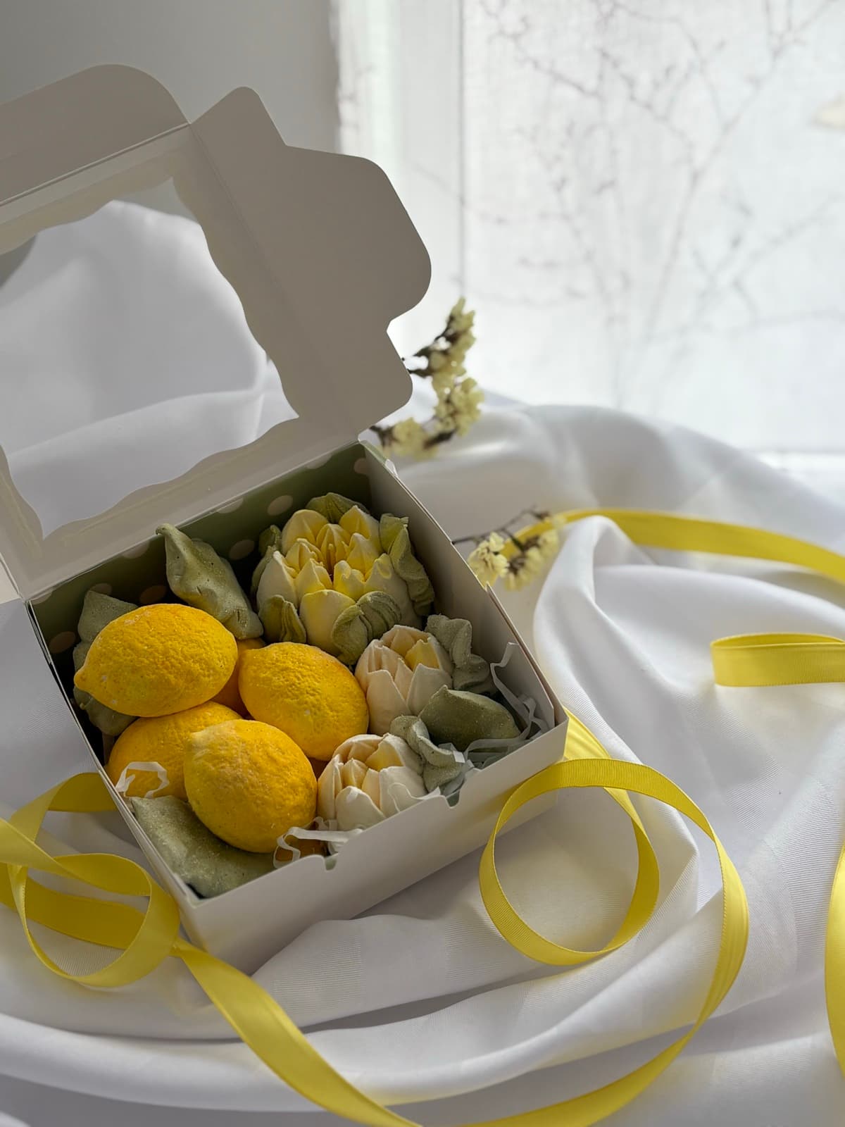 Marshmallow flower arrangement