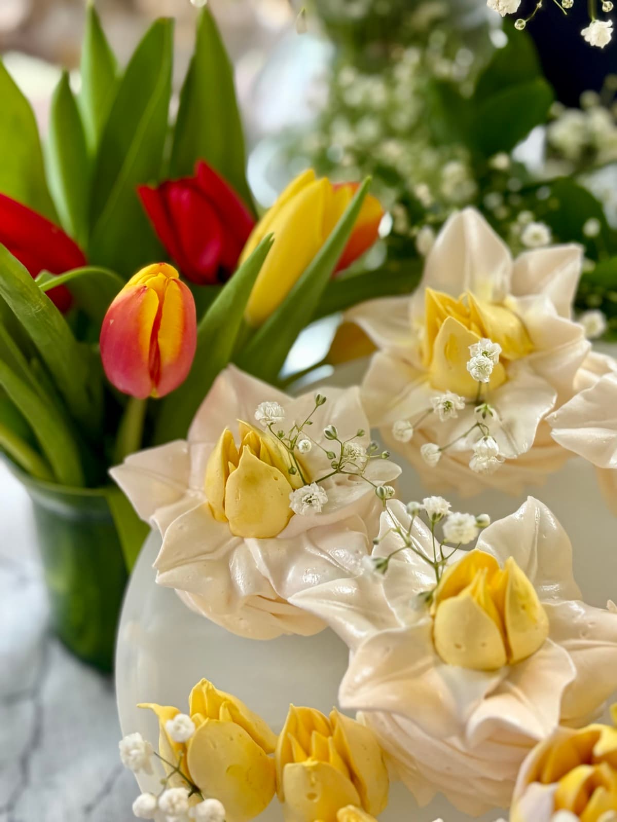 Marshmallow flower arrangement