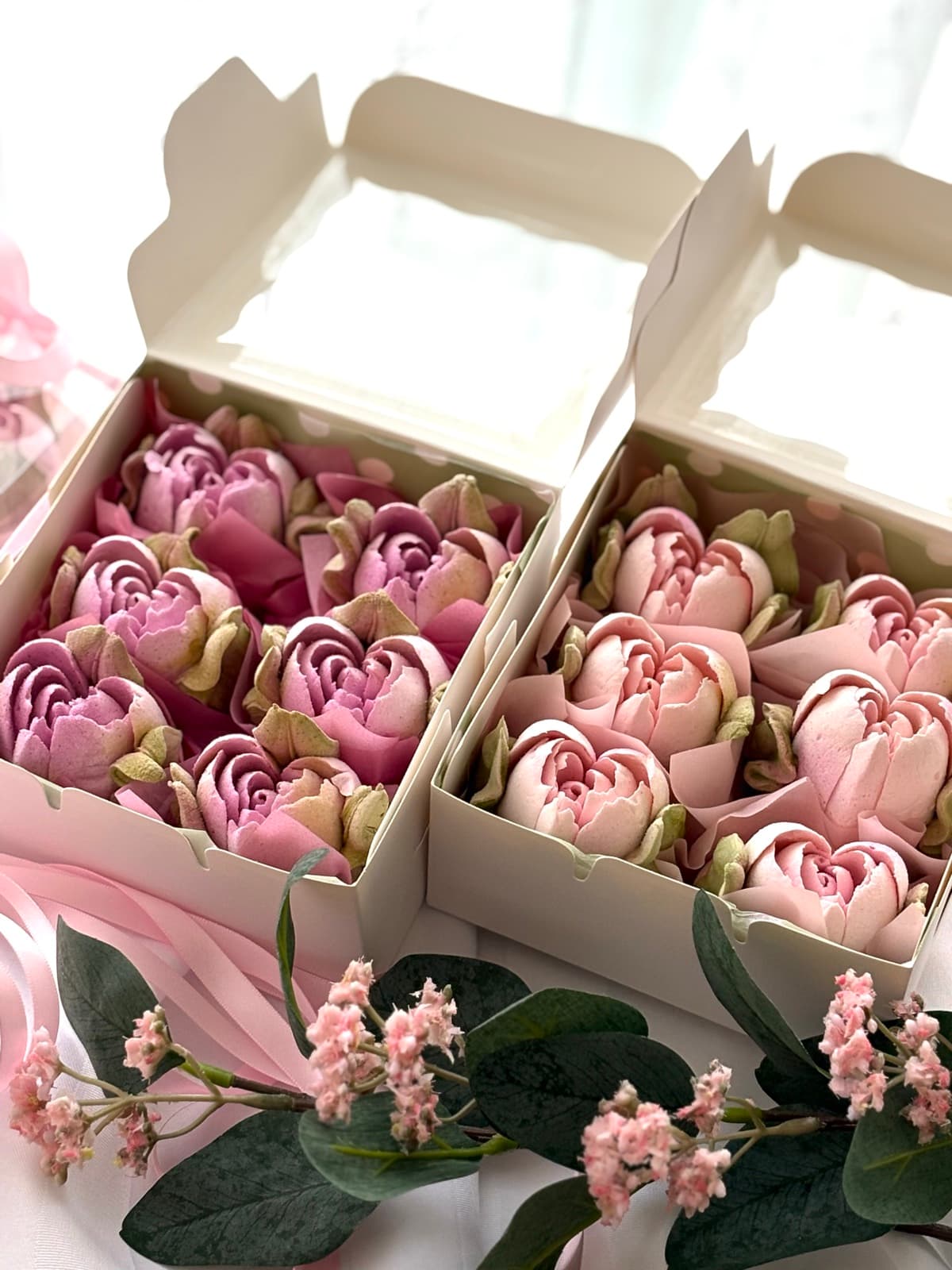 Marshmallow flower arrangement