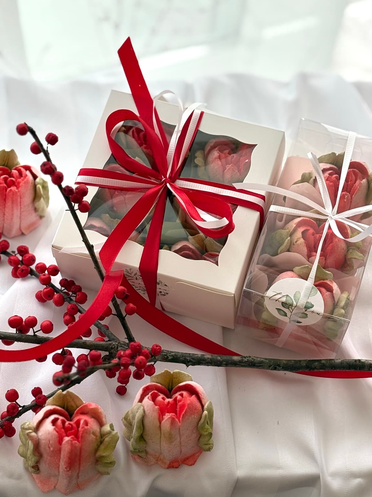 Marshmallow flower arrangement