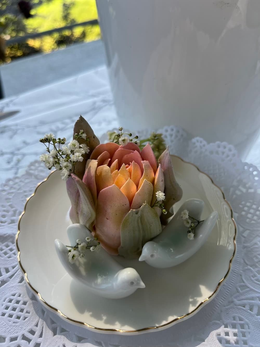 Marshmallow flower arrangement