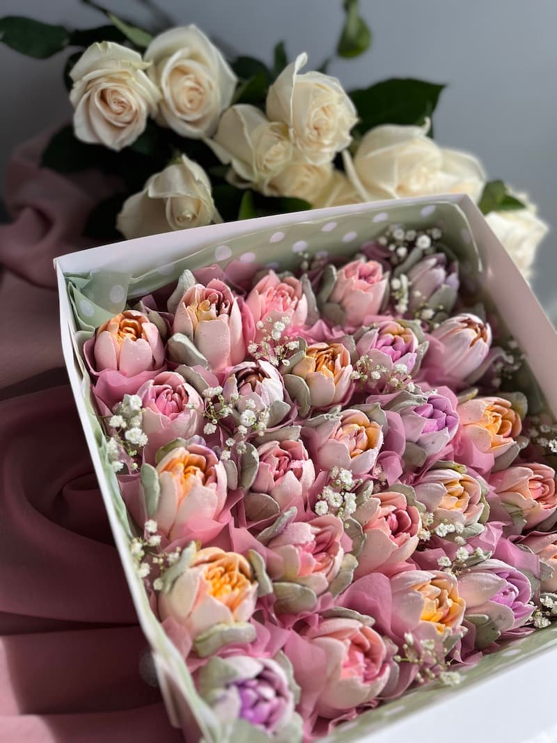 Marshmallow flower arrangement