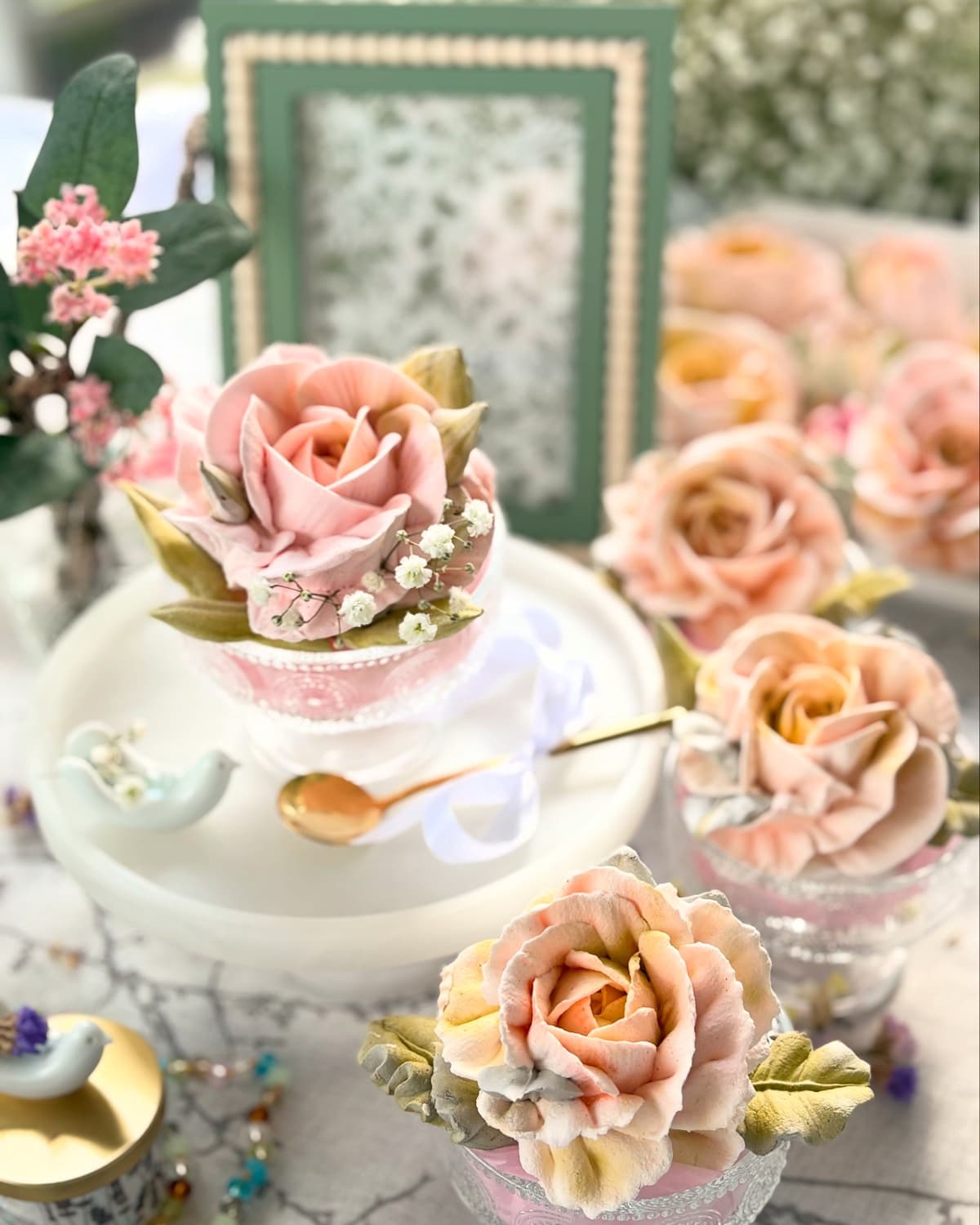 Marshmallow flower arrangement