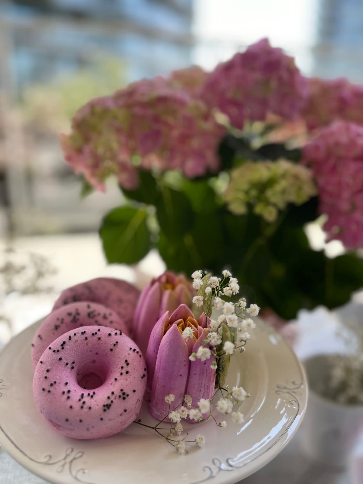 Marshmallow flower arrangement