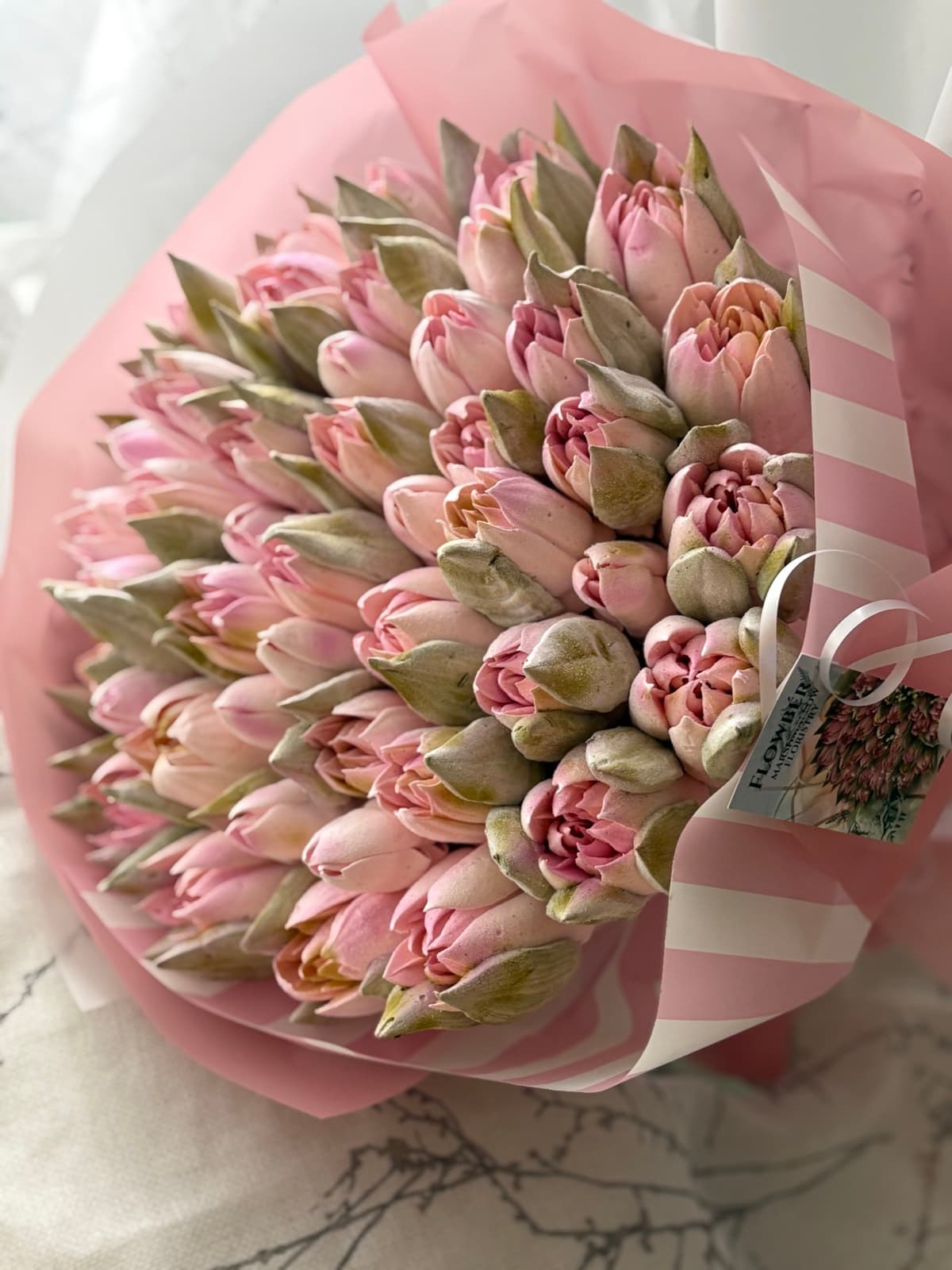 Marshmallow flower arrangement