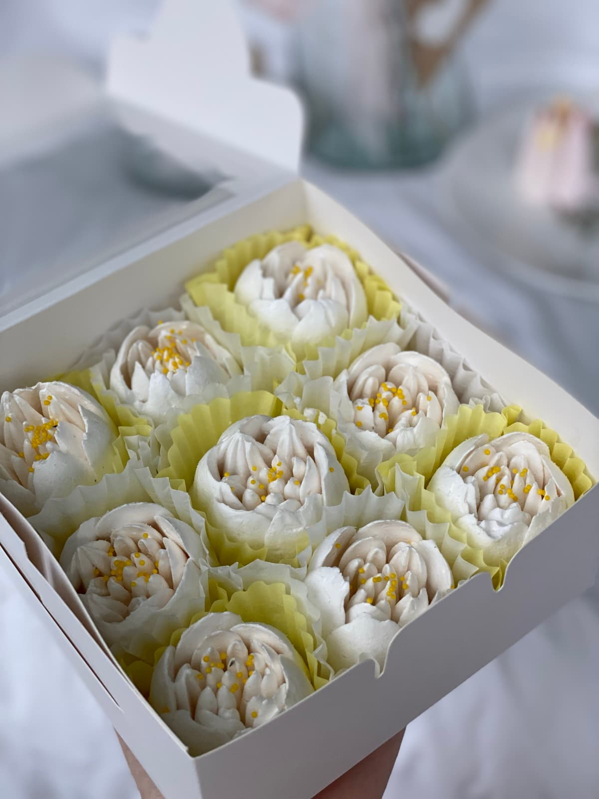 Marshmallow flower arrangement