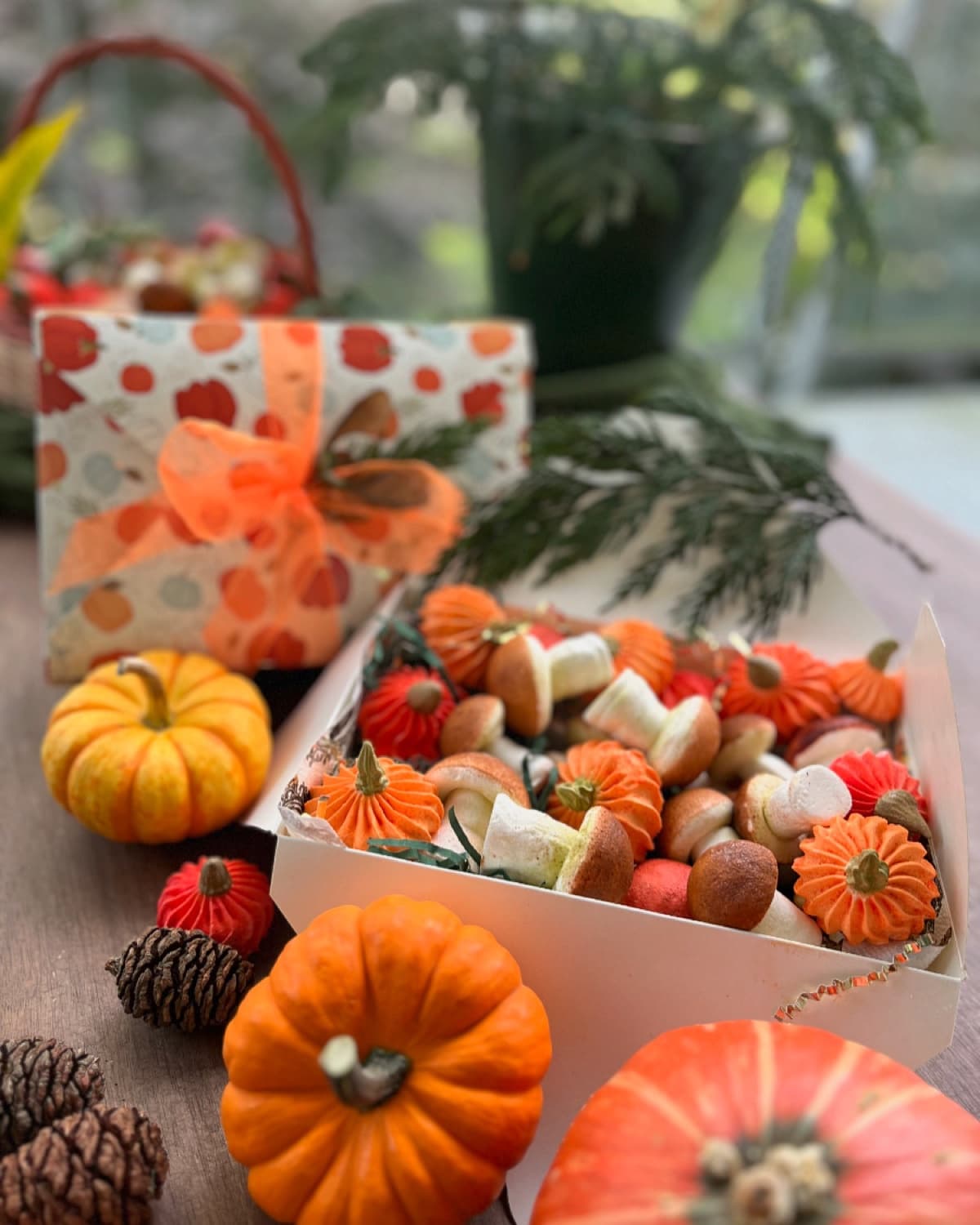 Marshmallow flower arrangement