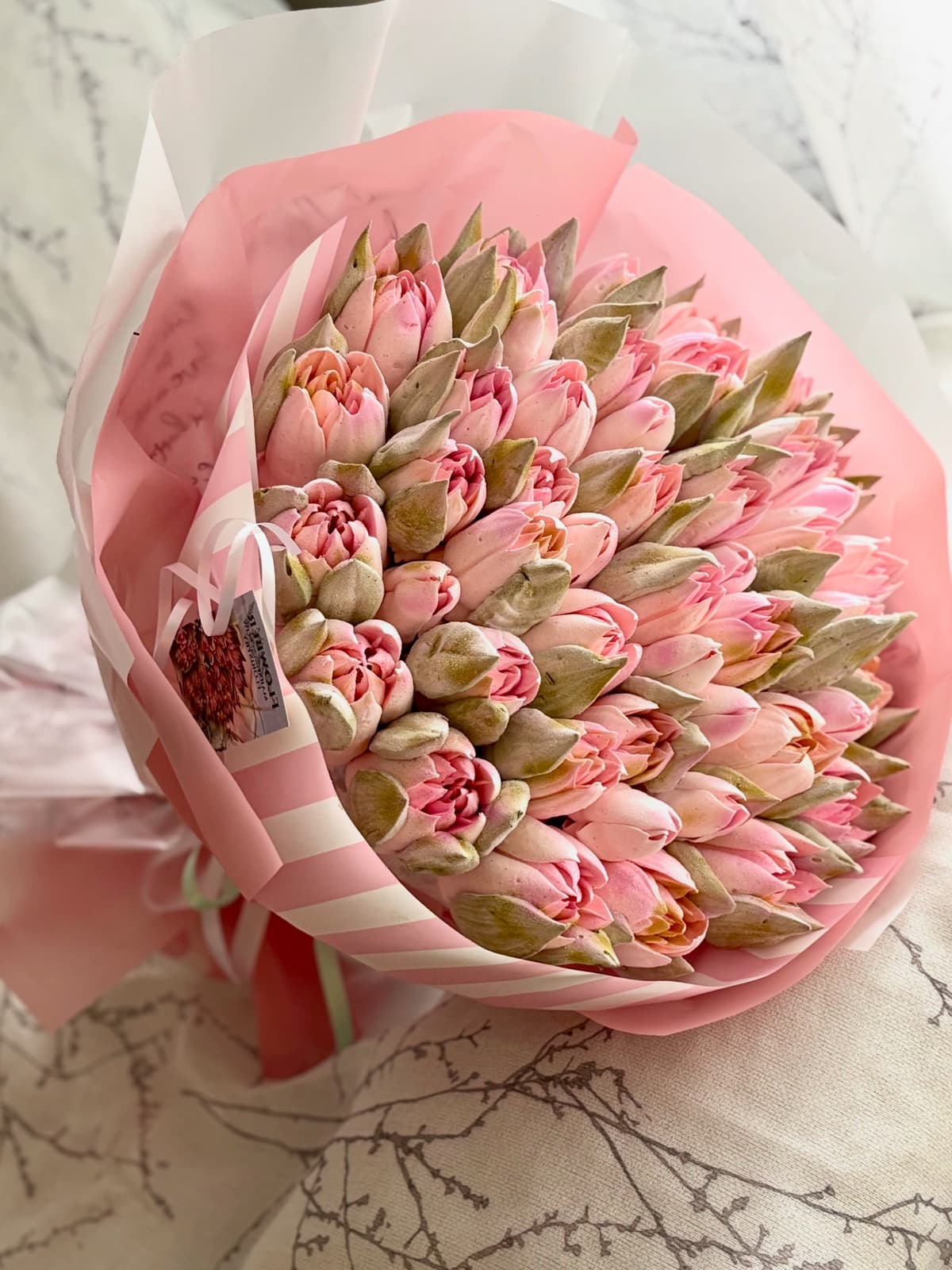 Marshmallow flower arrangement