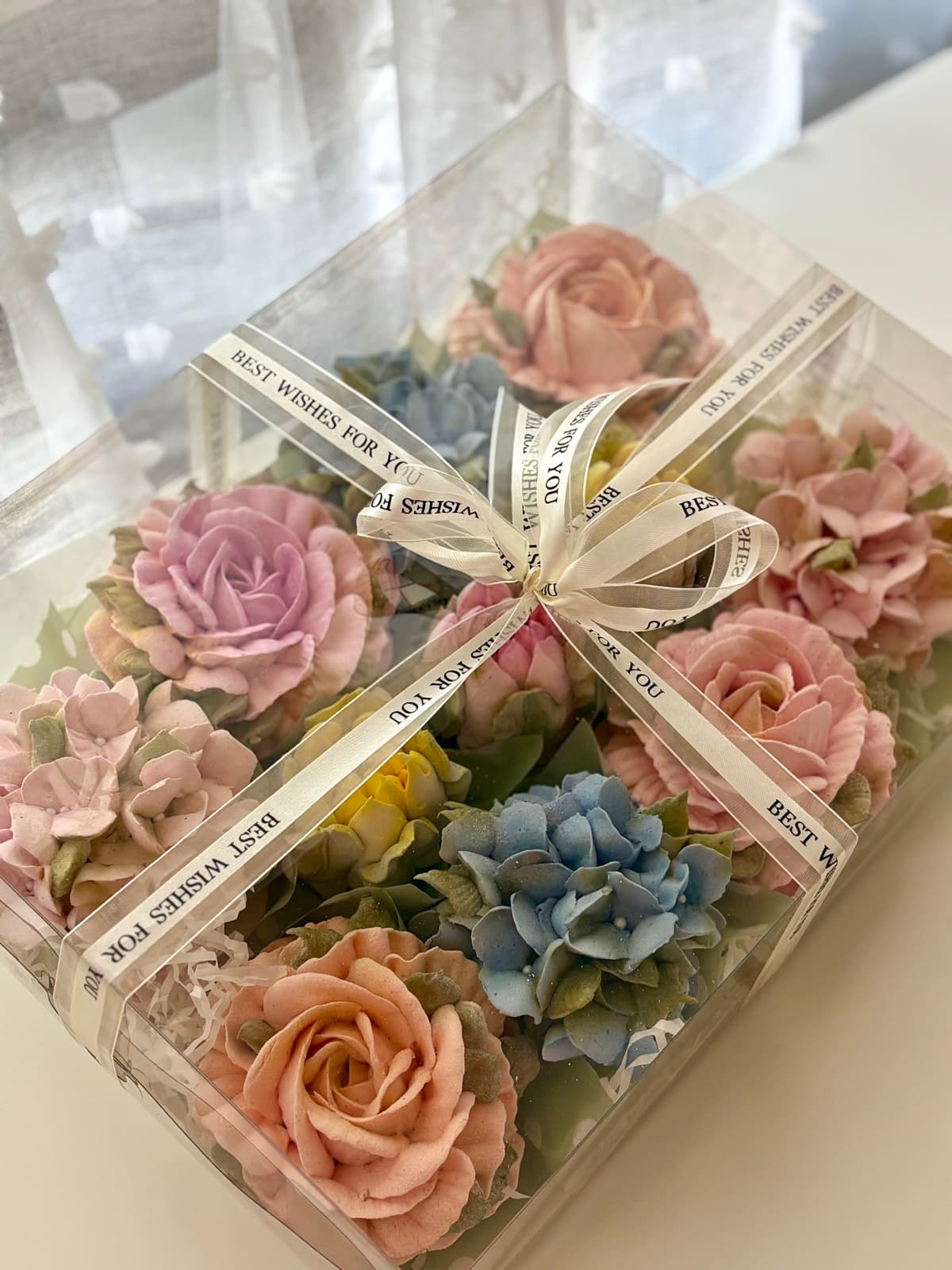 Marshmallow flower arrangement