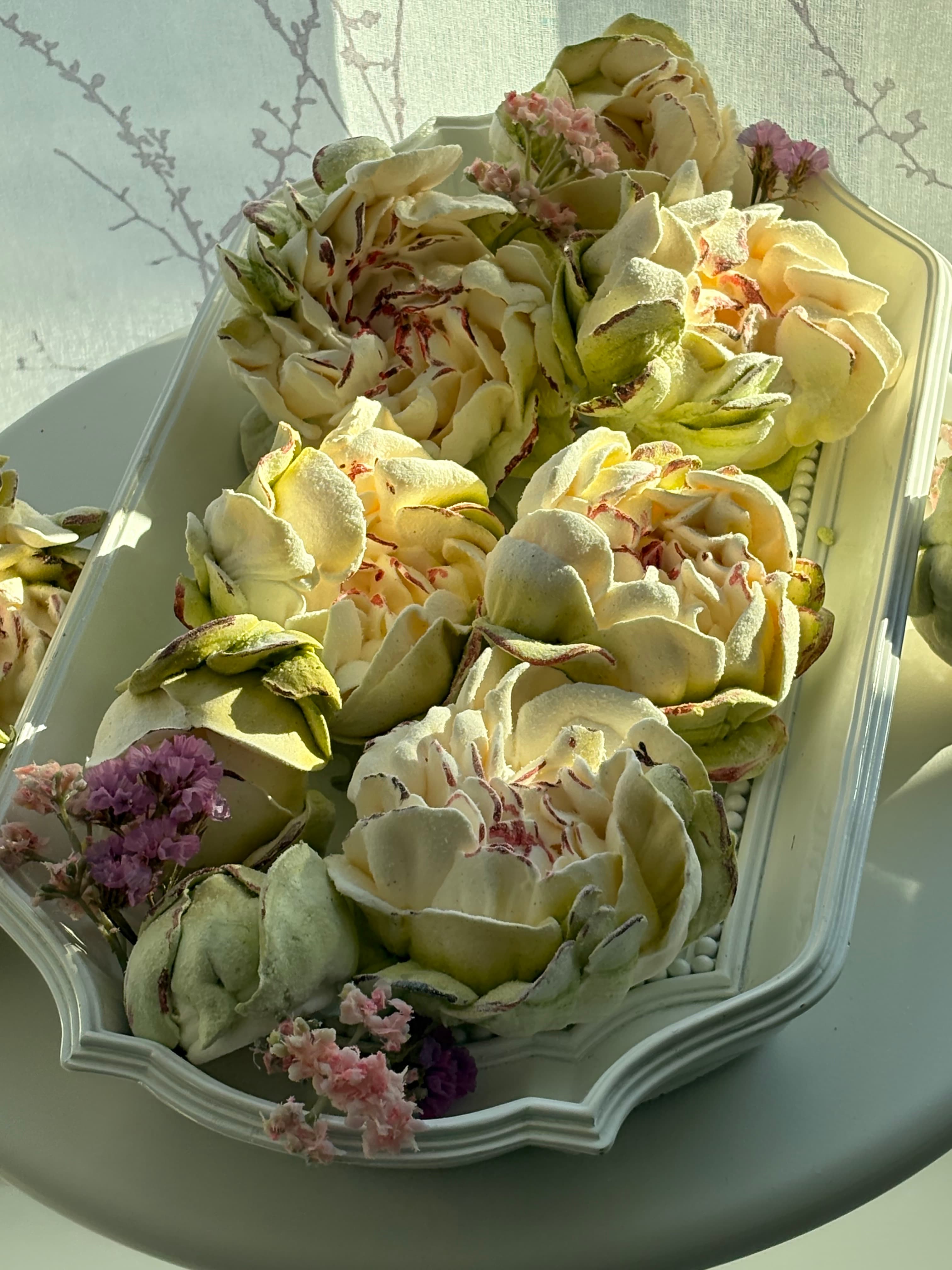 Marshmallow flower arrangement